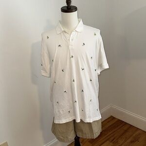 Daniel Cremieux white polo knit shirt size XL